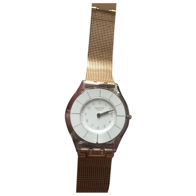 Pre-owned Swatch Watch In Gold