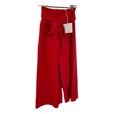 Pre-owned Tibi Straight Pants In Red