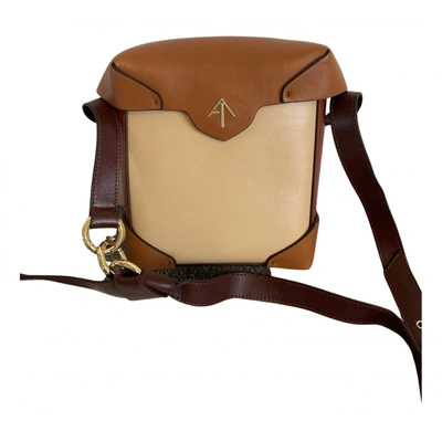 Pre-owned Manu Atelier Mini Pristine Leather Crossbody Bag In Multicolour