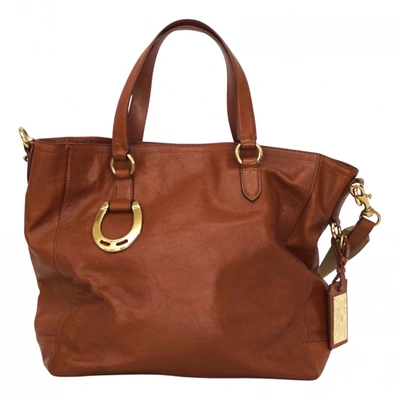 Pre-owned Ralph Lauren Leather Tote In Brown
