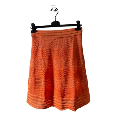 Pre-owned M Missoni Mid-length Skirt In Orange