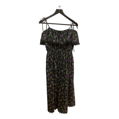 Pre-owned Msgm Maxi Dress In Black