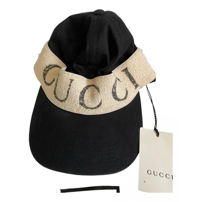 Pre-owned Gucci Cloth Cap In Black