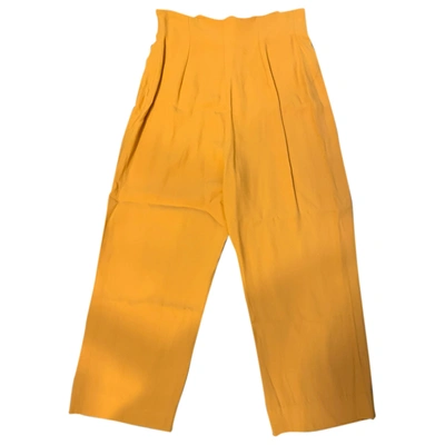 Pre-owned Celine Carot Pants In Orange