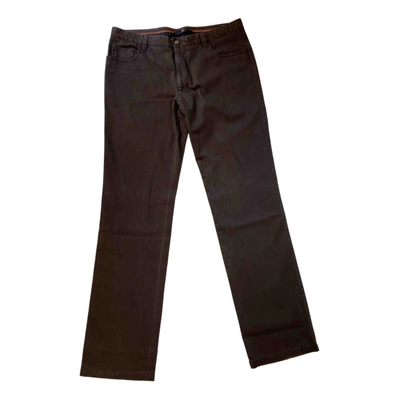 Pre-owned Corneliani Trousers In Brown