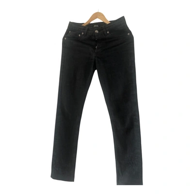 Pre-owned Apc Slim Jeans In Black