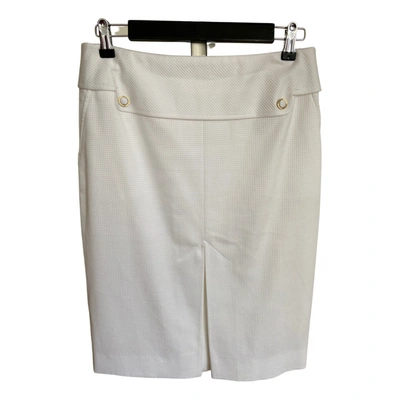 Pre-owned Escada Mid-length Skirt In White
