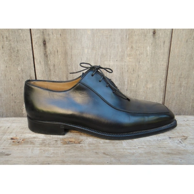 Pre-owned Loewe Leather Lace Ups In Black