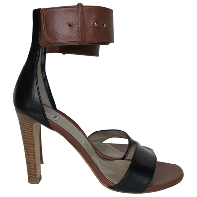 Pre-owned Natan Leather Sandals In Brown