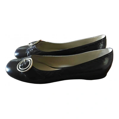Pre-owned Chloé Patent Leather Ballet Flats In Brown
