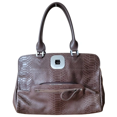 Pre-owned Longchamp Gatsby Leather Handbag In Brown