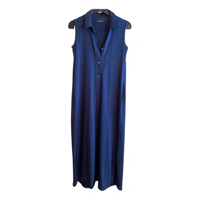 Pre-owned Lis Lareida Maxi Dress In Navy