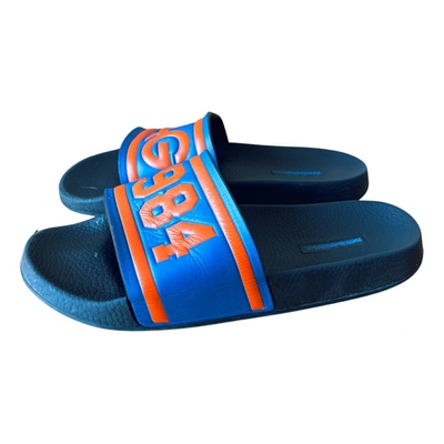 Pre-owned Dolce & Gabbana Leather Sandals In Blue