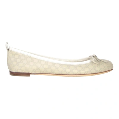 Pre-owned Gucci Leather Ballet Flats In White