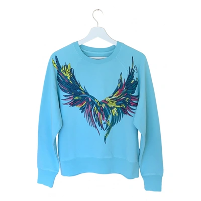 Pre-owned Zadig & Voltaire Spring Summer 2019 Sweatshirt In Turquoise