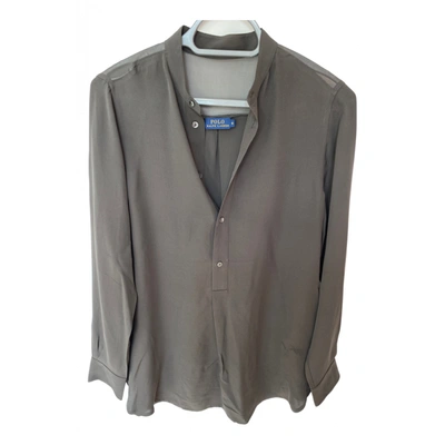 Pre-owned Polo Ralph Lauren Silk Blouse In Grey
