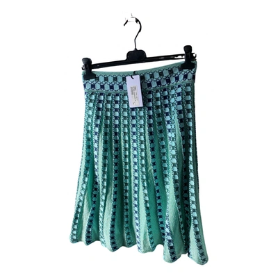 Pre-owned M Missoni Glitter Mid-length Skirt In Blue
