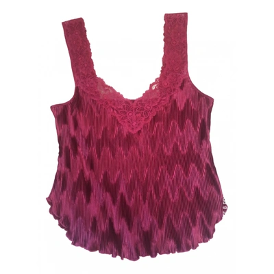 Pre-owned La Perla Lace Camisole In Burgundy