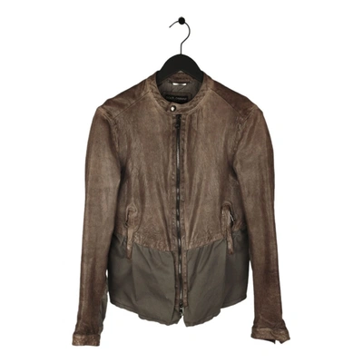 Pre-owned Dolce & Gabbana Leather Jacket In Brown