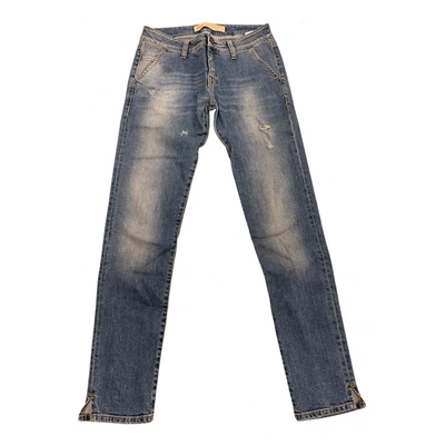 Pre-owned True Nyc Straight Jeans In Blue