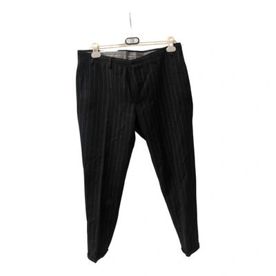 Pre-owned Corneliani Wool Trousers In Black
