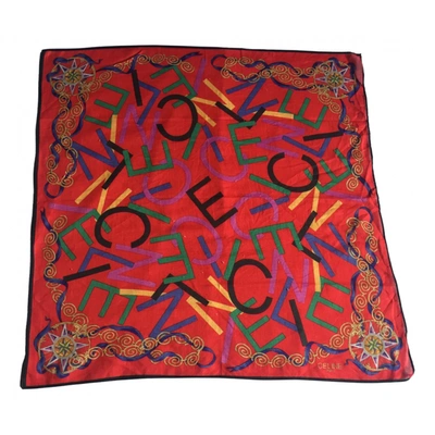 Pre-owned Celine Silk Handkerchief In Multicolour