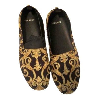 Pre-owned Versace Cloth Espadrilles In Yellow