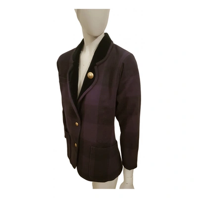 Pre-owned Emanuel Ungaro Wool Short Vest In Purple