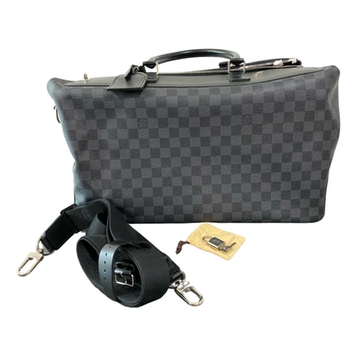 Pre-owned Louis Vuitton Neo Greenwich Cloth Travel Bag In Black