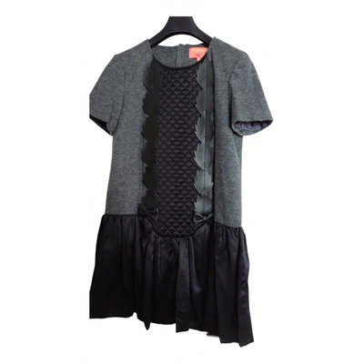 Pre-owned Manoush Wool Mini Dress In Black