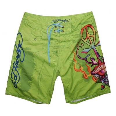 Pre-owned Ed Hardy Short In Green