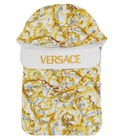 Versace Baby Printed Bunting Bag In 白色