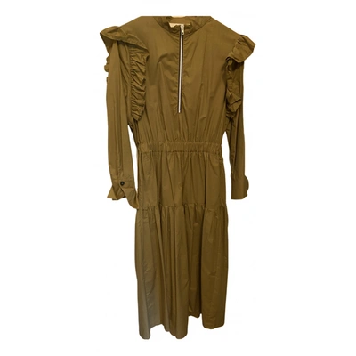 Pre-owned Tela Maxi Dress In Beige