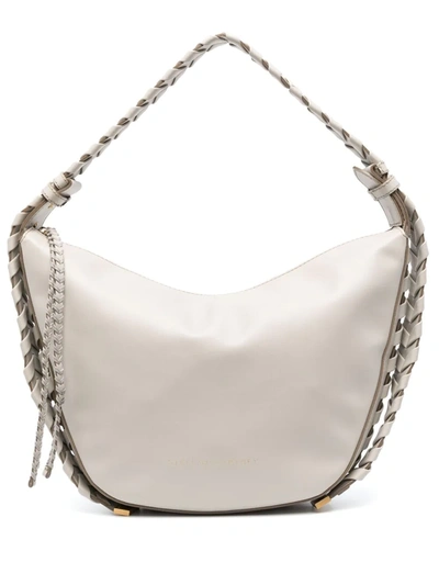 Stella Mccartney Medium Whipstitch-detail Shoulder Bag In Grau