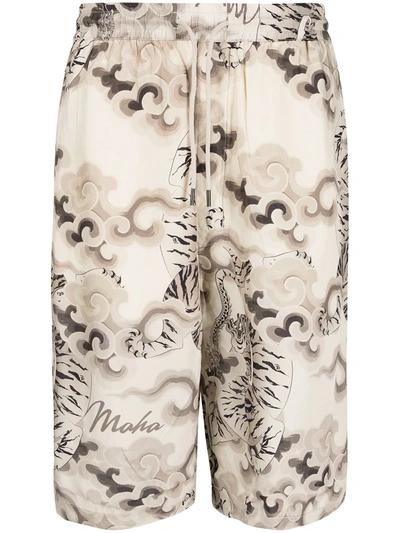 MAHARISHI KNEE-LENGTH DRAWSTRING SHORTS