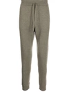 Ralph Lauren Drawstring Knitted Track Pants In Classic Light Grey Heathe