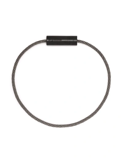 Le Gramme Cable Bracelet Le 5g Black Ceramic Slick Brushed
