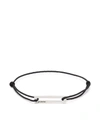 Le Gramme Sterling Silver Le 1.7g Perforated Cord Bracelet In Schwarz