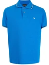 EMPORIO ARMANI EMBROIDERED-LOGO SHORT-SLEEVED POLO SHIRT