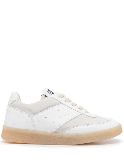 Mm6 Maison Margiela 6 Court Low-top Sneakers In White