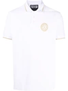 Versace Jeans Couture Logo-embroidered Cotton Polo Shirt In White