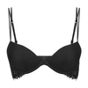 La Perla Padded Push-up Bra With Lace Trim In Black