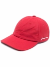 Jacquemus Red 'la Casquette Porte' Cap In Rot