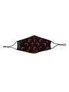 Marine Serre Black And Red Crescent Moon Print Face Mask In Schwarz