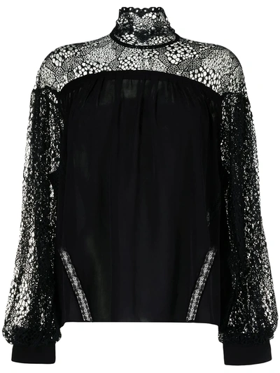 Iro Digwed Lace-embellished Blouse In Black