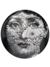Fornasetti Tema E Variazioni Plate In Schwarz
