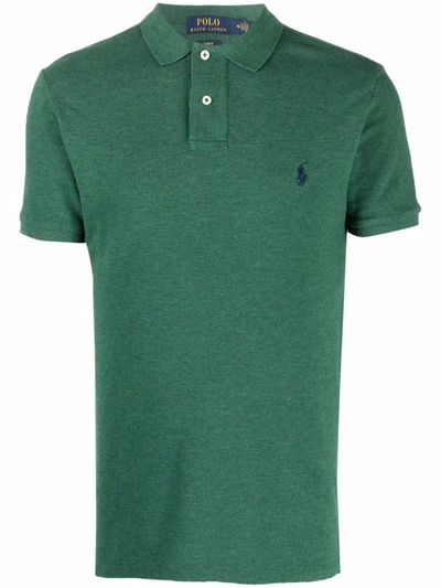 Polo Ralph Lauren Green Cotton Polo Shirt With Logo