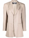 Jacquemus La Veste Sauge Virgin Wool Blazer In Nude