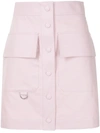 MSGM BUTTONED-UP FITTED MINI SKIRT