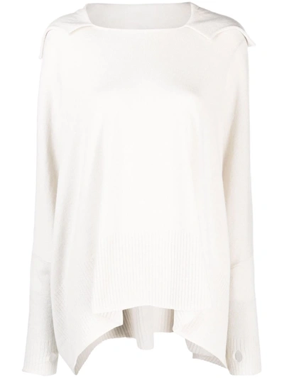 Malo Hooded Draped Cashmere Top In Nude